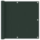 Vidaxl Balcony Screen 90x300 cm tessuto Oxford verde scuro