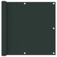 Vidaxl Balcony Screen 90x600 cm tessuto Oxford verde scuro