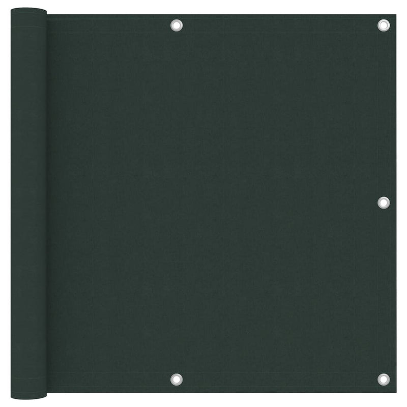 Vidaxl Balcony Screen 90x600 cm tessuto Oxford verde scuro
