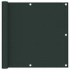 Pantalla de balcón Vidaxl 90x600 CM Oxford Fabrics Dark Green