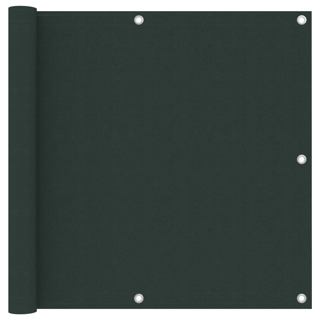 Pantalla de balcón Vidaxl 90x600 CM Oxford Fabrics Dark Green
