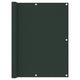 Vidaxl Balcony Screen 120x400 cm tessuto Oxford verde scuro