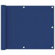 Pantalla de balcón Vidaxl 75x300 cm Oxford Fabric Blue