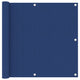 Pantalla de balcón Vidaxl 90x400 CM Oxford Fabric Blue
