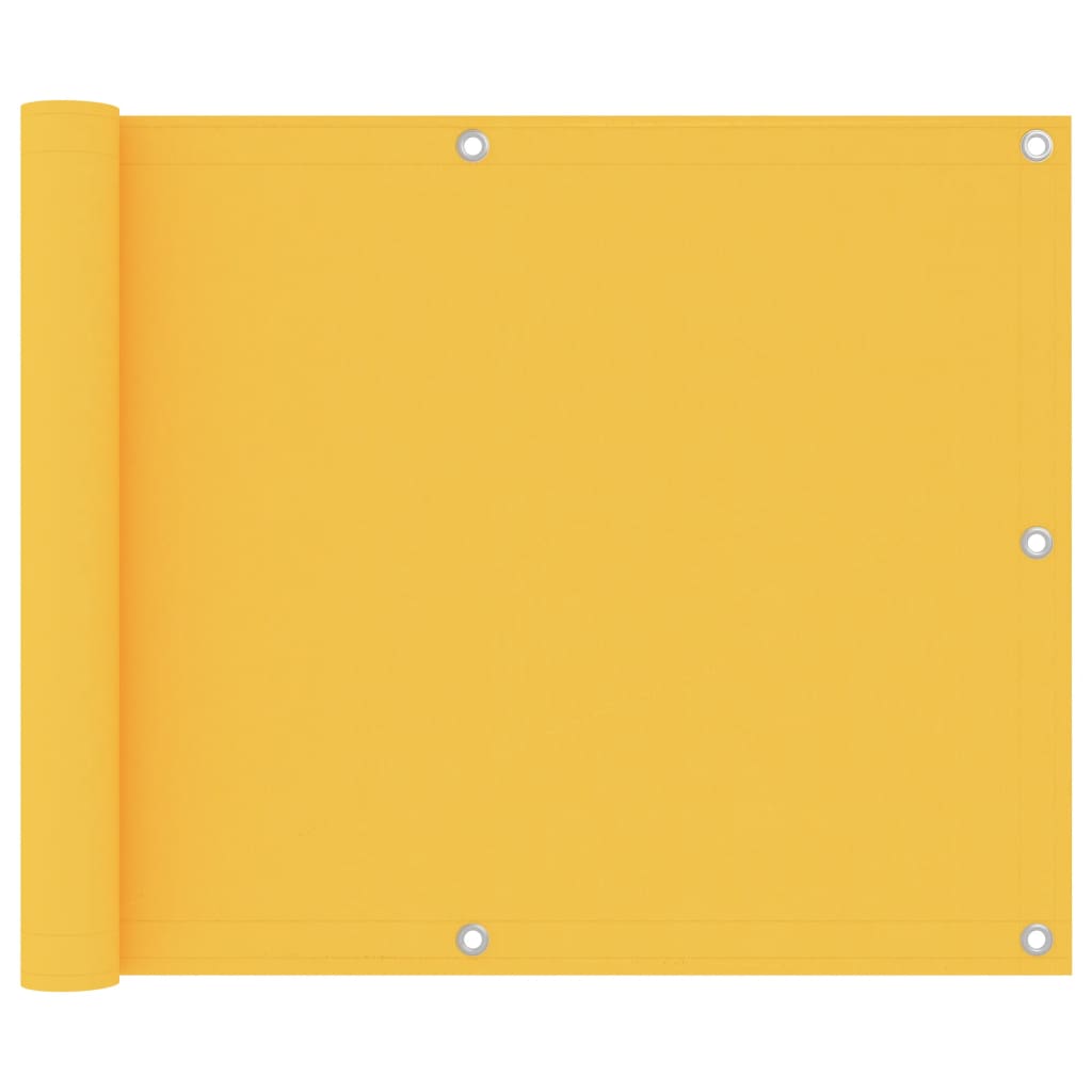 Paravento per balcone Vidaxx 75x600 cm tessuto oxford giallo