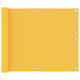 Paravento per balcone Vidaxx 75x600 cm tessuto oxford giallo