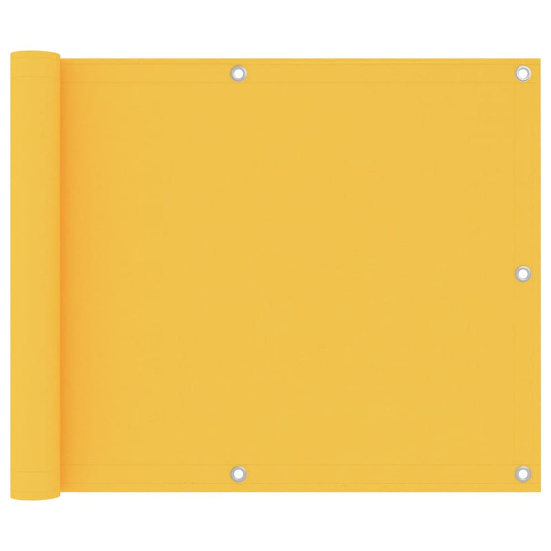 Vidaxl balkonscherm 75x600 cm oxford stof geel
