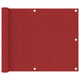 Vidaxl Balcony screen 75x300 cm Oxford fabric red