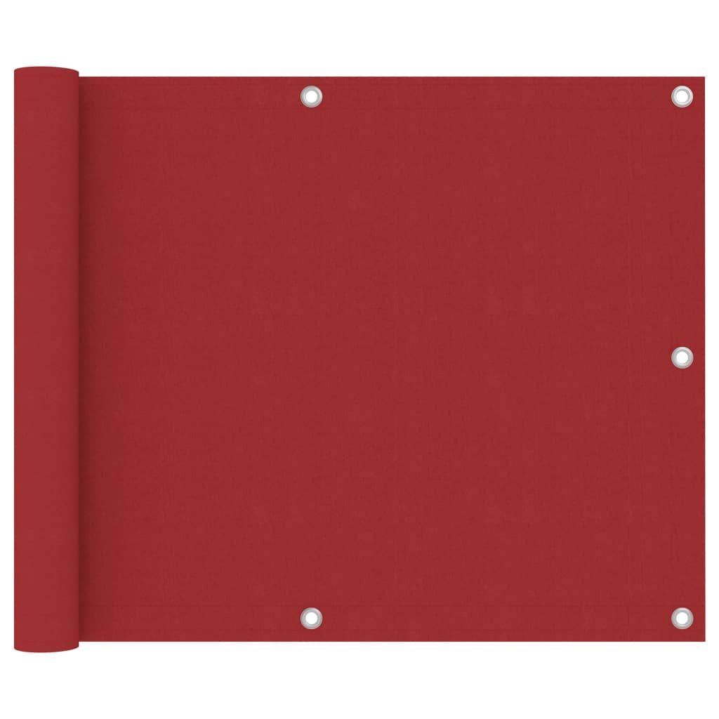 Pantalla de balcón Vidaxl 75x300 CM Oxford Fabric Red