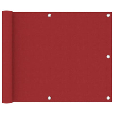 Vidaxl Balcony Screen 75x500 cm tessuto Oxford rosso