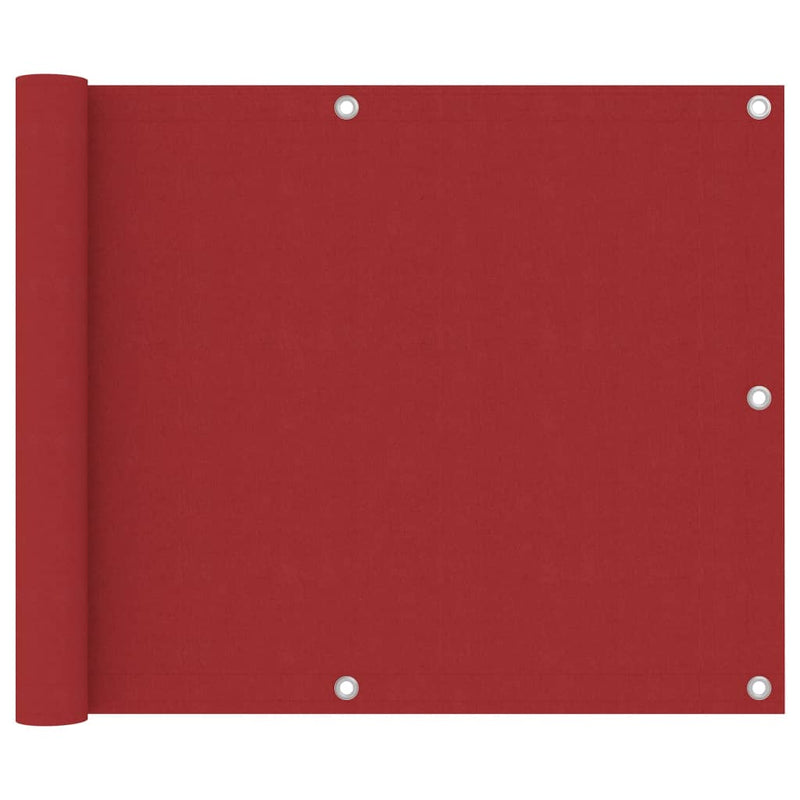 Vidaxl balkonscherm 75x600 cm oxford stof rood