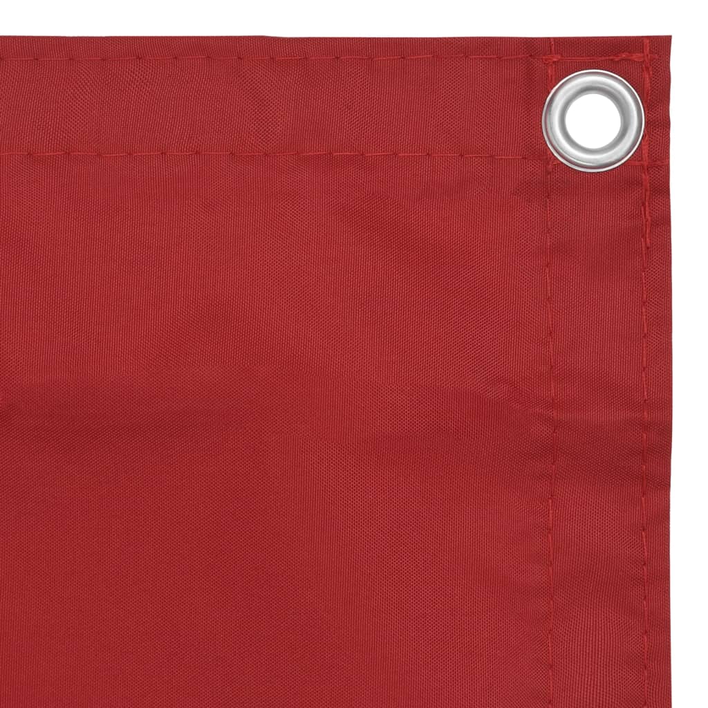 Pantalla de balcón Vidaxl 75x600 CM Oxford Fabric Red