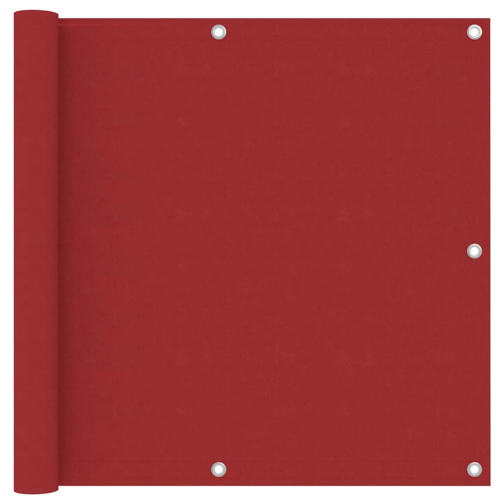 Paravento per balcone Vidaxx 90x400 cm tessuto oxford rosso