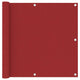 Paravento per balcone Vidaxx 90x400 cm tessuto oxford rosso