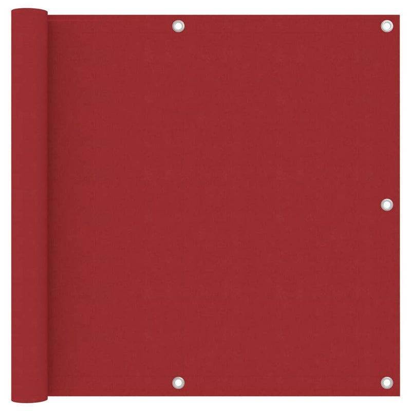 Paravento per balcone Vidaxx 90x400 cm tessuto oxford rosso