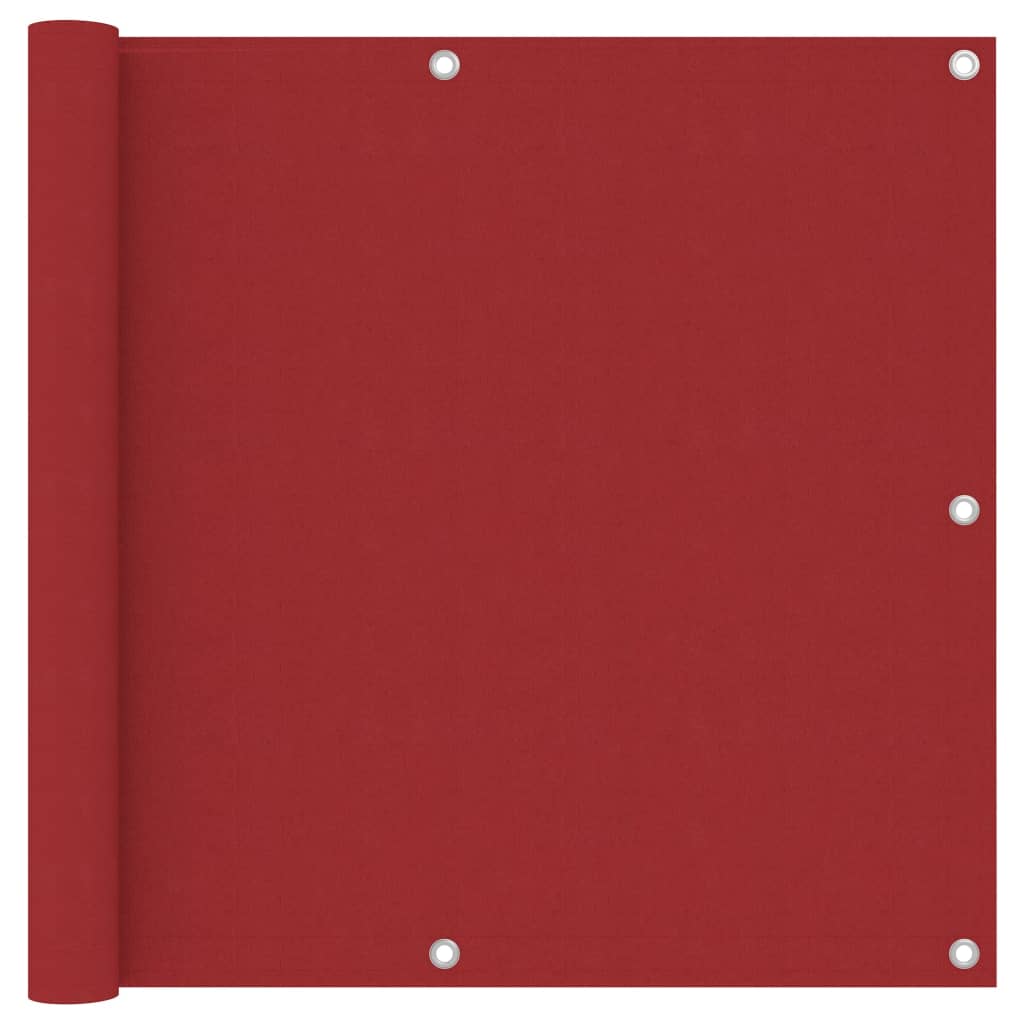 Vidaxx biombo de balcón 90x600 cm tela oxford rojo