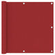 Paravento per balcone Vidaxx 90x600 cm tessuto oxford rosso