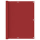 Pantalla de balcón Vidaxl 120x500 CM Oxford Fabric Red