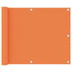 Vidaxl Balcony Screen 75x300 cm Tessuto Oxford arancione