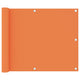 Vidaxx biombo de balcón 75x400 cm tela oxford naranja