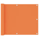 Vidaxl Balcony Screen 75x500 cm Tessuto Oxford arancione