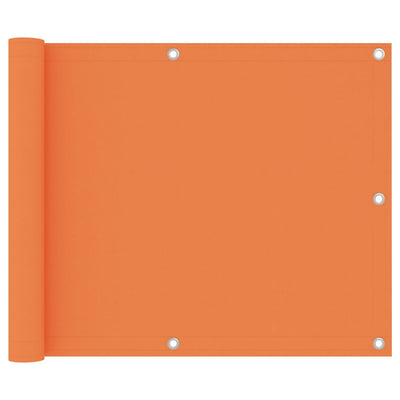 Vidaxl Balcony Screen 75x600 cm Tessuto Oxford arancione