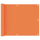 Vidaxl balkonscherm 75x600 cm oxford stof oranje