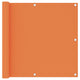 Pantalla de balcón Vidaxl 90x400 CM Oxford Fabric Naranja