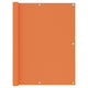 Pantalla de balcón Vidaxl 120x500 CM Oxford Fabric Naranja