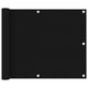 Vidaxl Balcony Screen 75x300 cm Tessuto di Oxford Nero