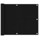 Vidaxl Balcony Screen 75x600 cm Tessuto di Oxford Nero