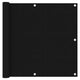 Pantalla de balcón Vidaxl 90x300 CM Oxford Fabric Negro