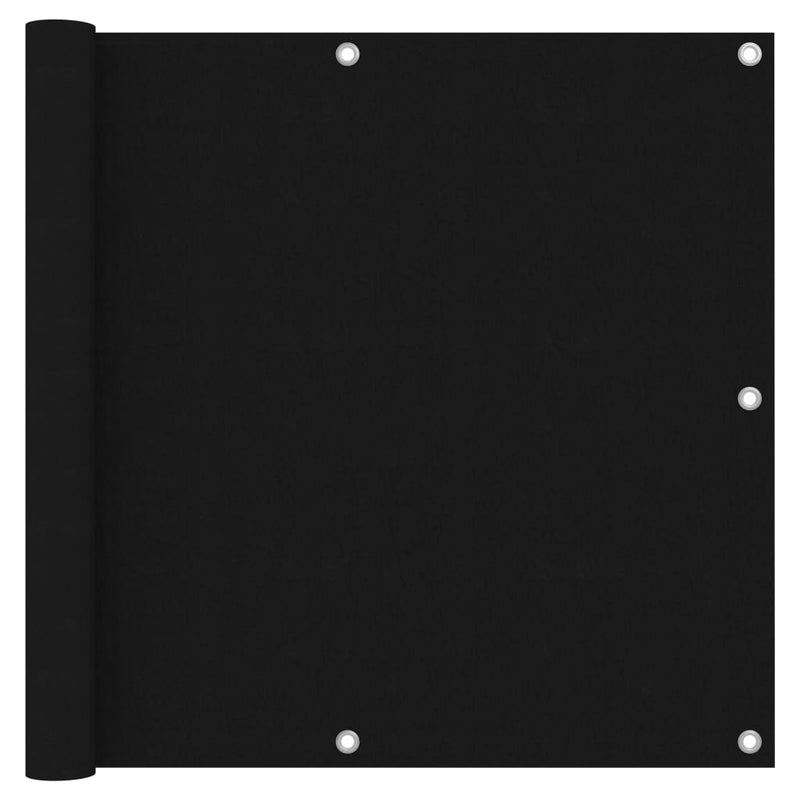 Pantalla de balcón Vidaxl 90x400 CM Oxford Fabric Negro