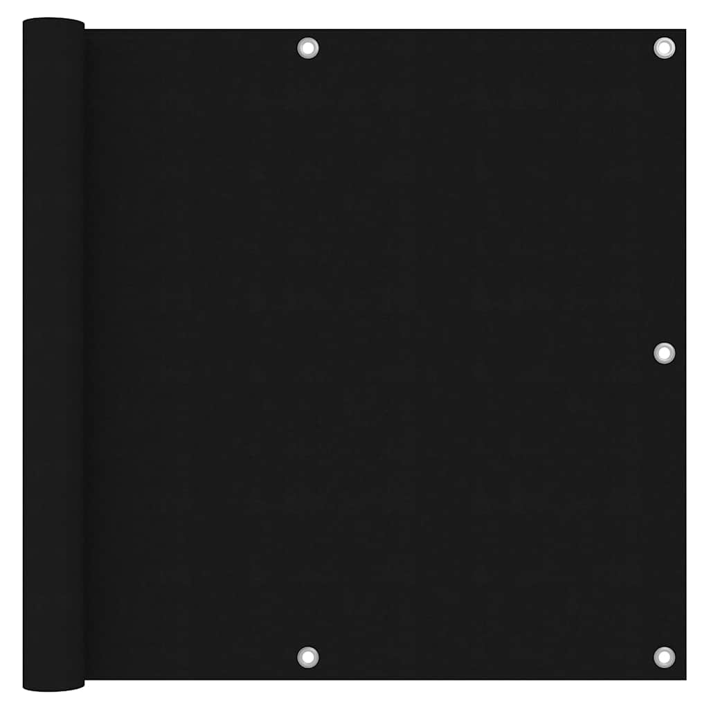 Pantalla de balcón Vidaxl 90x400 CM Oxford Fabric Negro
