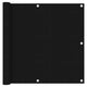 Pantalla de balcón Vidaxl 90x400 CM Oxford Fabric Negro