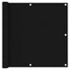 Pantalla de balcón Vidaxl 90x500 CM Oxford Fabric Negro