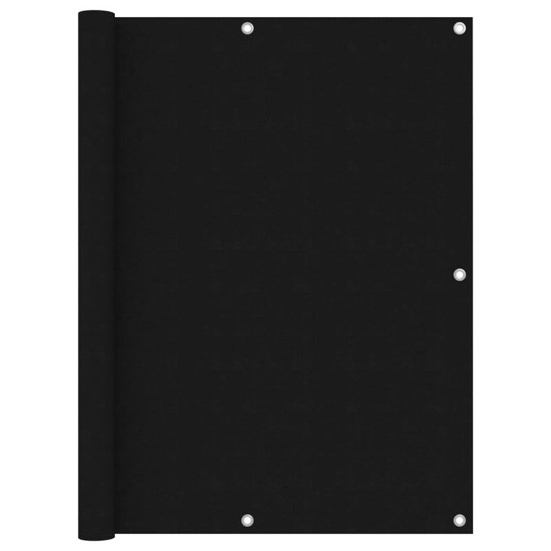 Pantalla de balcón Vidaxl 120x500 CM Oxford Fabric Negro
