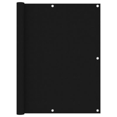 Pantalla de balcón Vidaxl 120x600 CM Oxford Fabric Negro