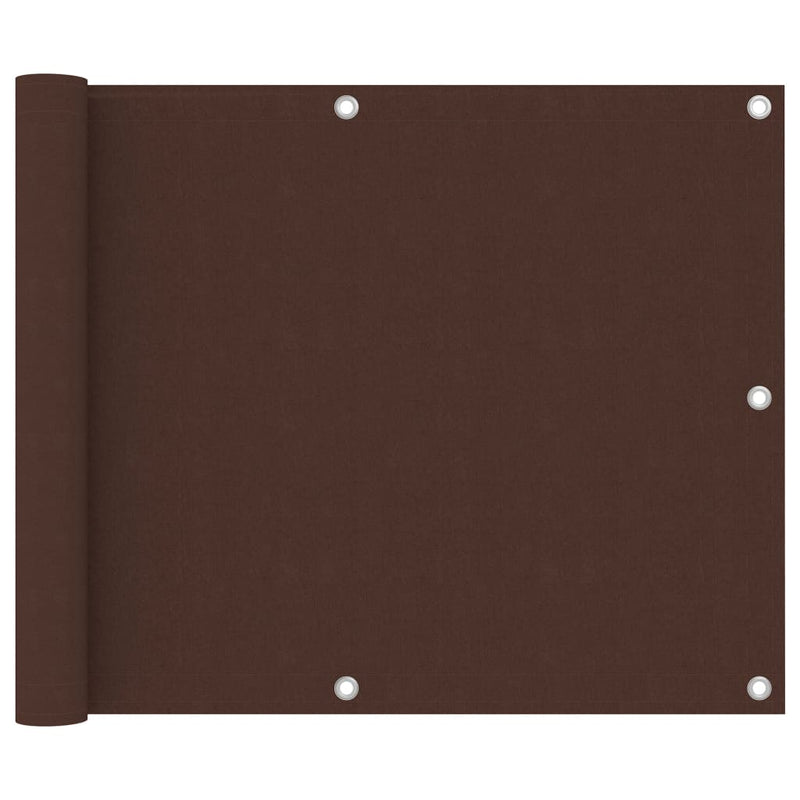 Pantalla de balcón Vidaxl 75x400 cm Oxford Fabric Brown