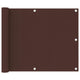 Vidaxl Balcony Schermata 75x400 cm tessuto Oxford marrone