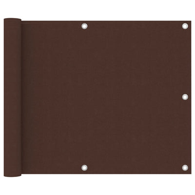 Pantalla de balcón Vidaxl 75x400 cm Oxford Fabric Brown