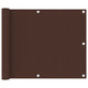 Pantalla de balcón Vidaxl 75x500 cm Oxford Fabric Brown