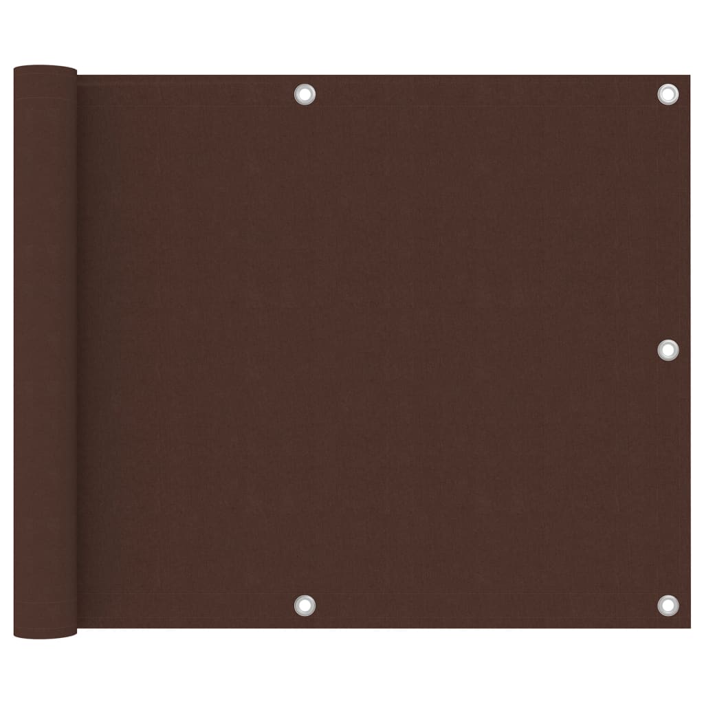 Pantalla de balcón Vidaxl 75x500 cm Oxford Fabric Brown