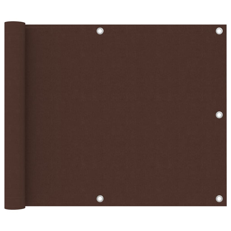 Vidaxl balkonscherm 75x600 cm oxford stof bruin