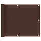 Vidaxl Balcony Screen 75x600 cm tessuto Oxford marrone