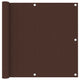 Pantalla de balcón Vidaxl 90x300 cm Oxford Fabric Brown