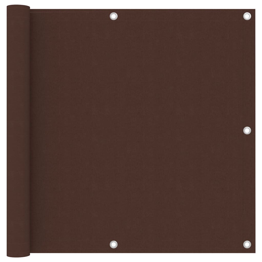 Pantalla de balcón Vidaxl 90x400 cm Oxford Fabric Brown