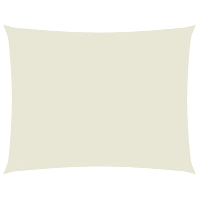 Vidaxl Sun Shade Rectangular 3.5x4.5 M Tessuto Oxford Crème
