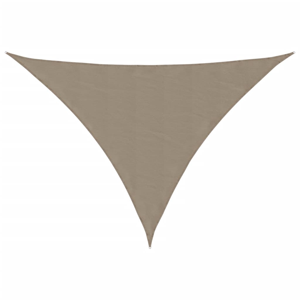 Toldo VidaXL triangular 2,5x2,5x3,5m tela oxford color topo