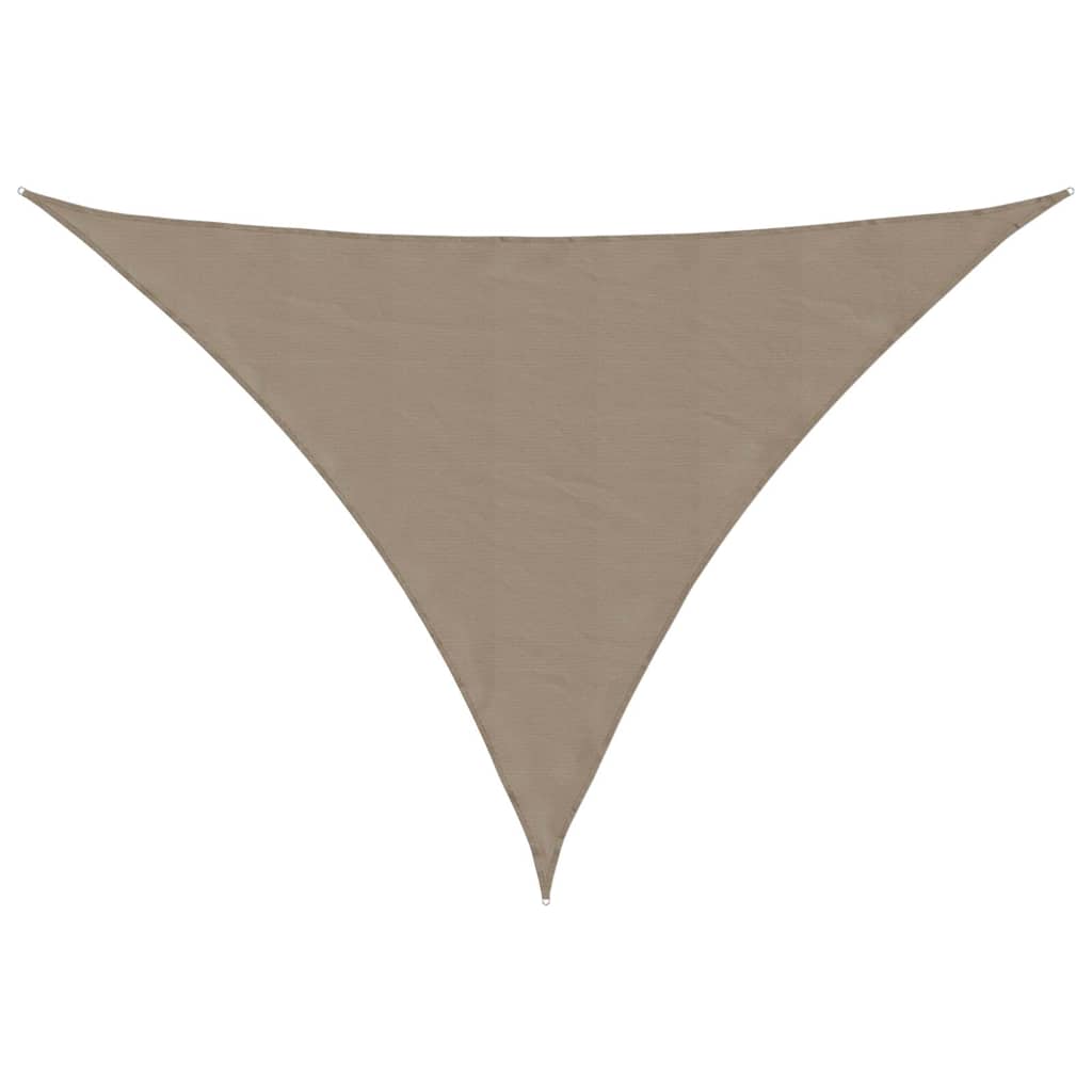 Tenda da sole Vidaxx triangolare 3,5x3,5x4,9 m tessuto oxford tortora